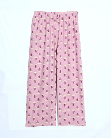 Pink Printed Womens Palazzo
