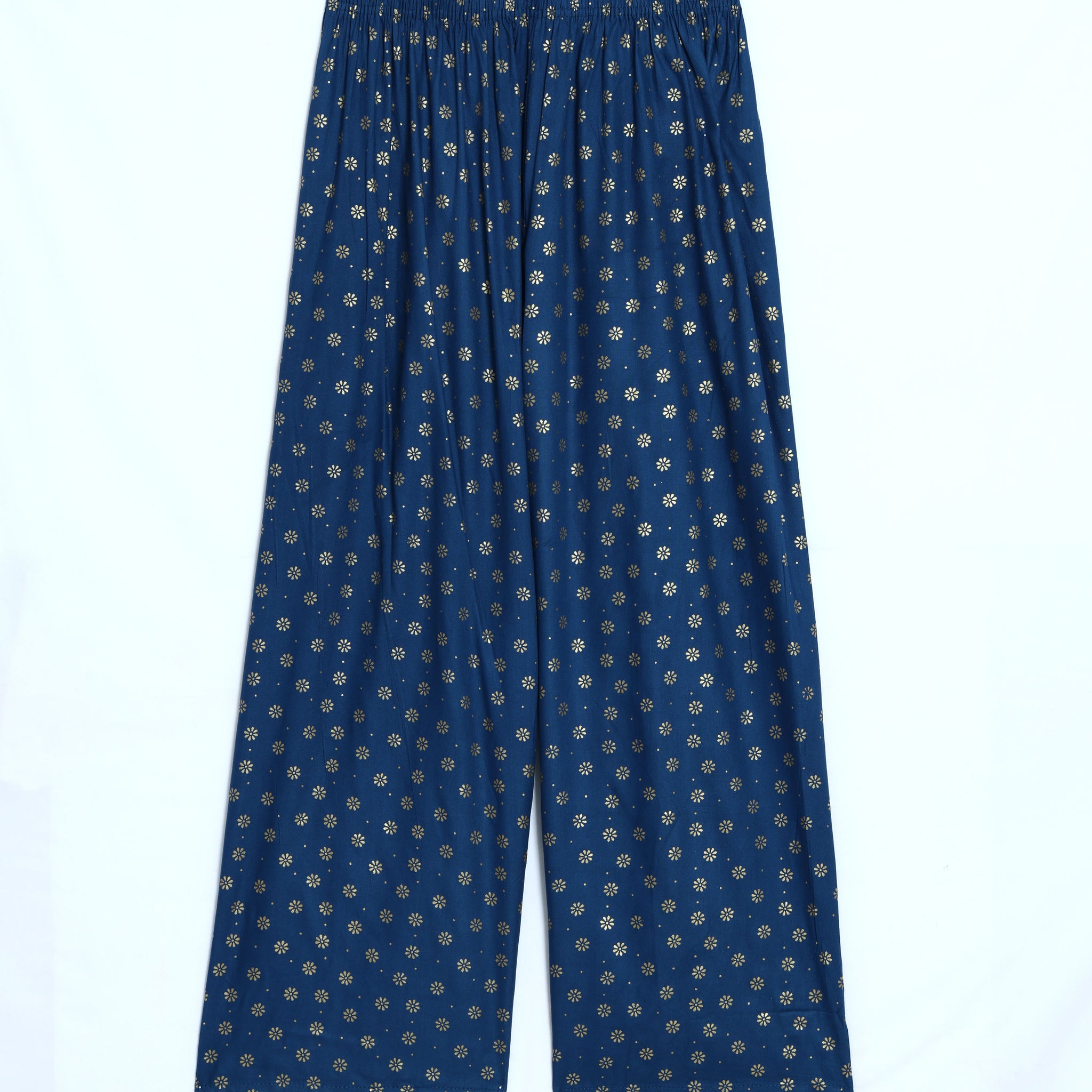 Blue Printed Womens Palazzo