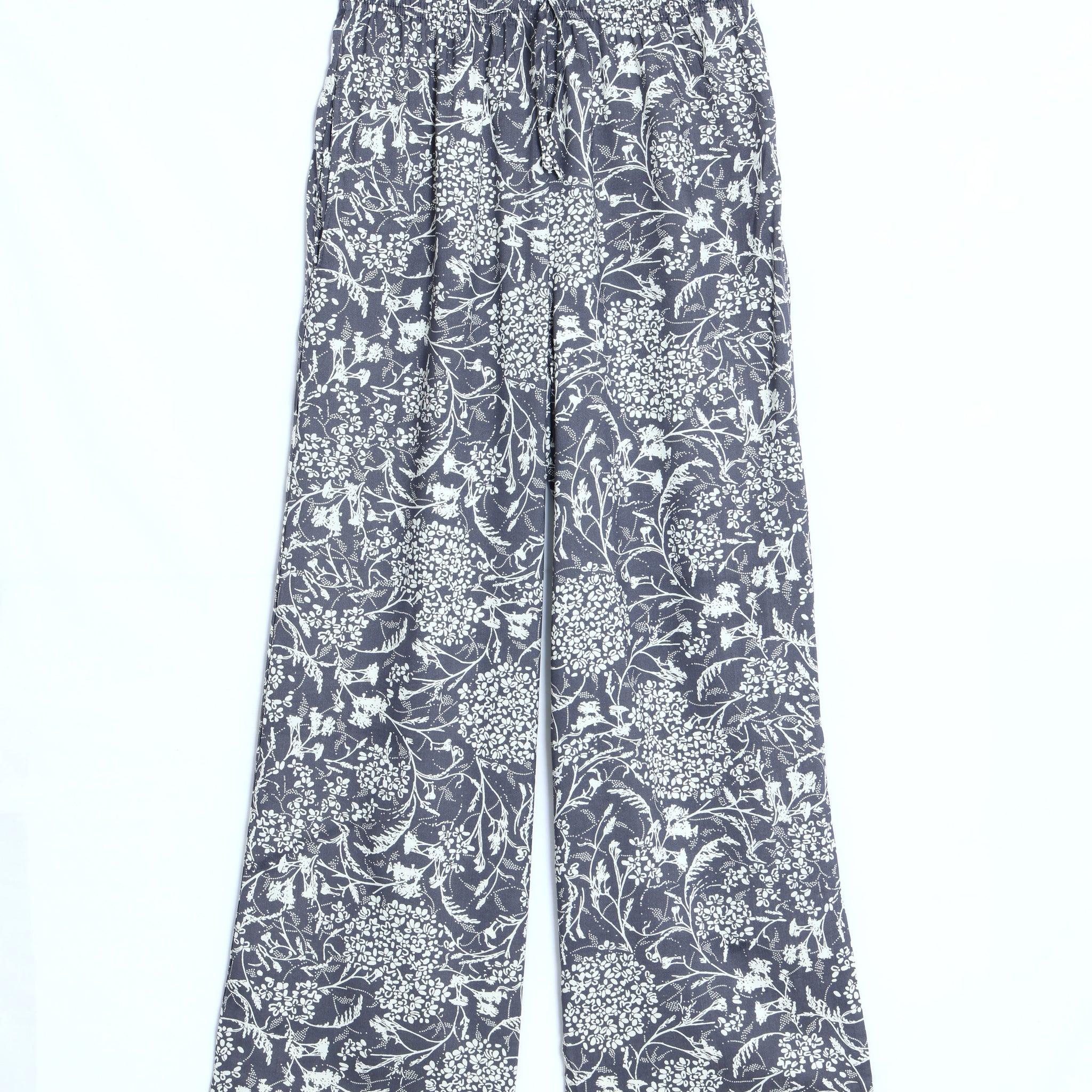 Dark Grey Printed Womens Palazzo
