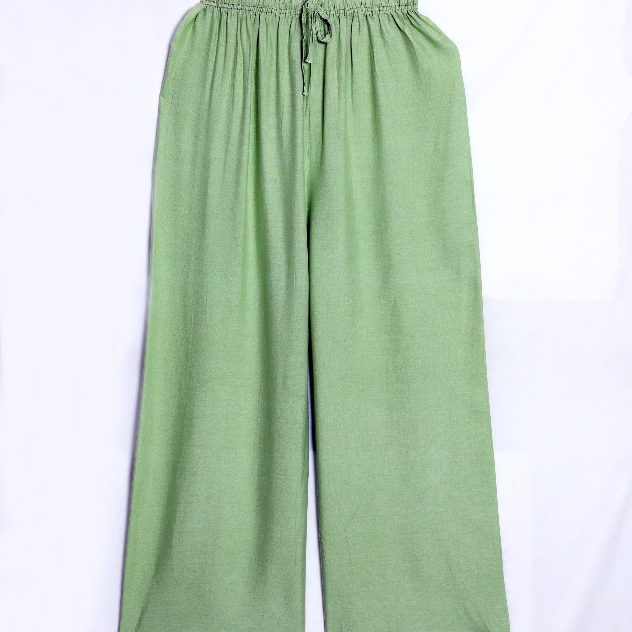 Green Colour Womens Palazzo