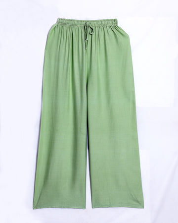 Green Colour Womens Palazzo