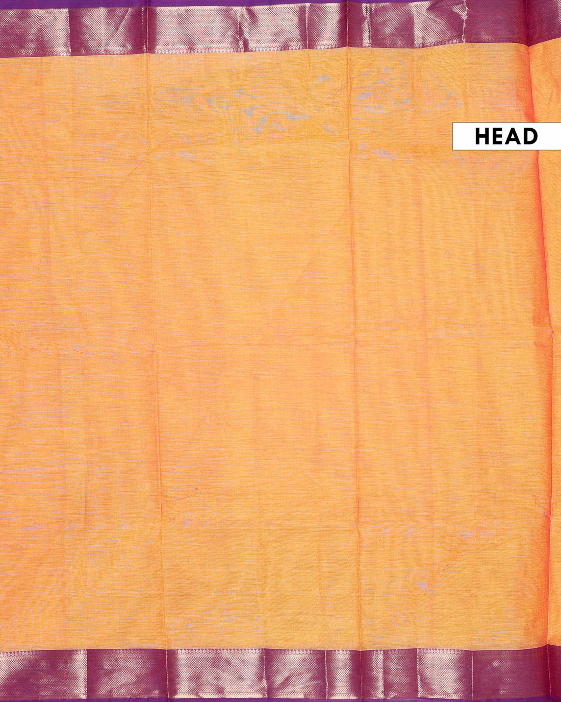 Elegant Handlooom Chettinad Cotton Saree with Contrasting Zari Border - Orange