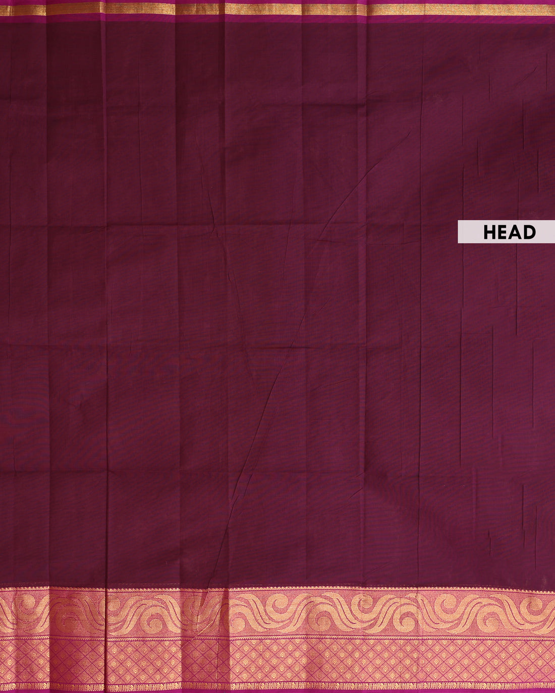 Traditional Venkatagiri Cotton Saree with Traditional Zari Border and Motifs - Purple