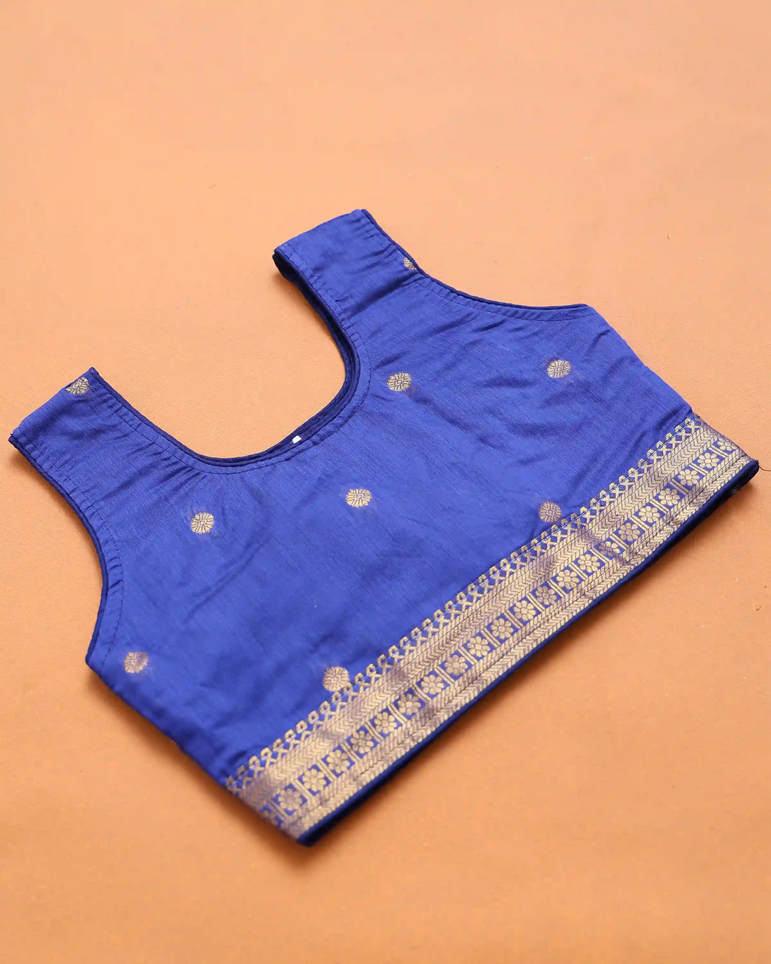Rani Pink and Royal Blue Art Silk Pavadai Dhavani Set with Teal Green Contrast and Traditional Gold Zari Woven Border