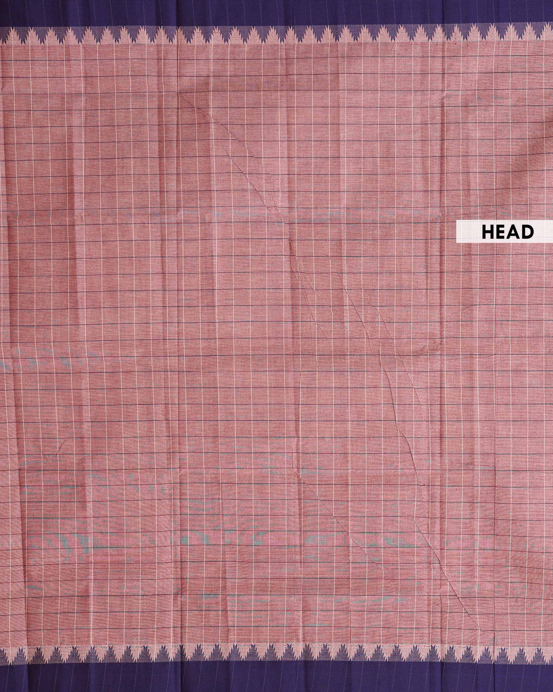 Traditional Handloom Venkatagiri Cotton Saree with Checked Pattern Body and Elegant Woven Border - Light Purple