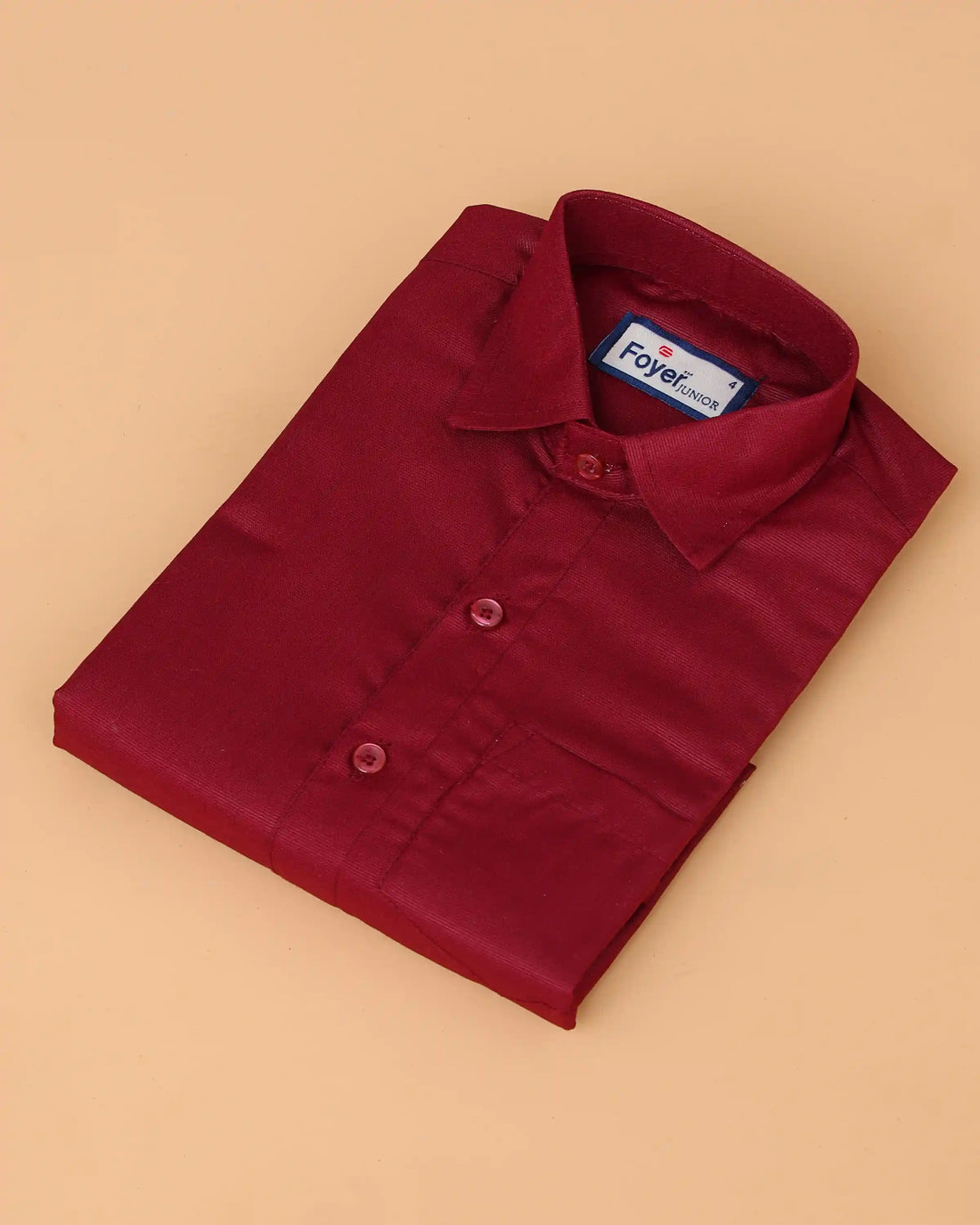 Boys’ Shirt and Traditional Dhoti Set with Collared Shirt and Contrast Dhoti Border – Maroon