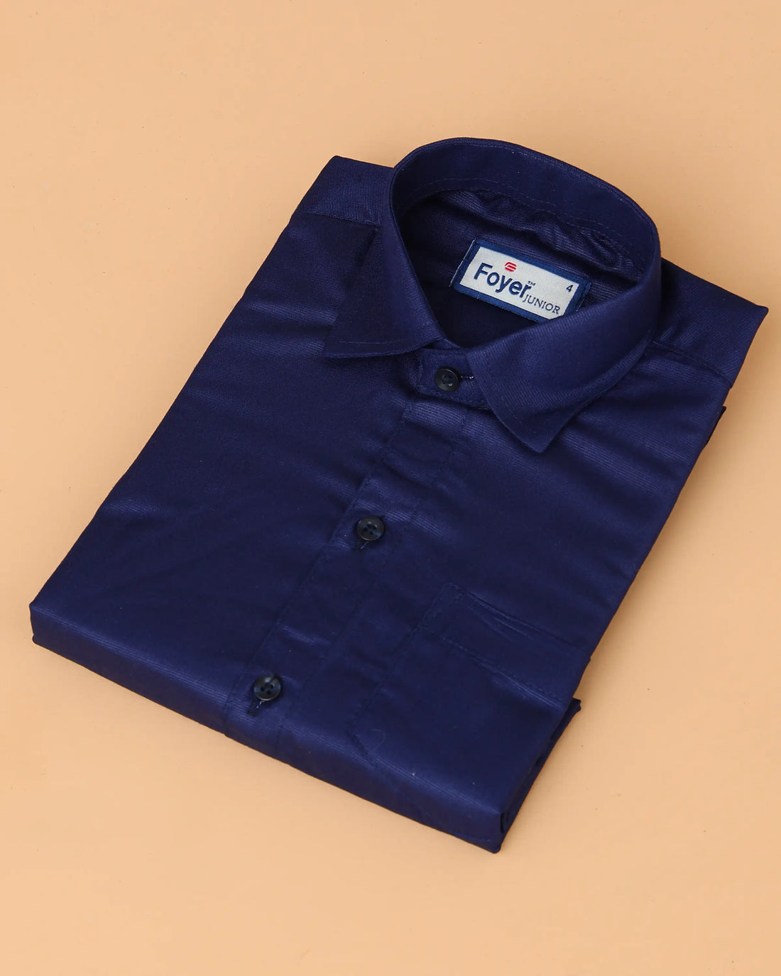 Boys’ Shirt and Traditional Dhoti Set with Collared Shirt and Contrast Dhoti Border – Navy Blue
