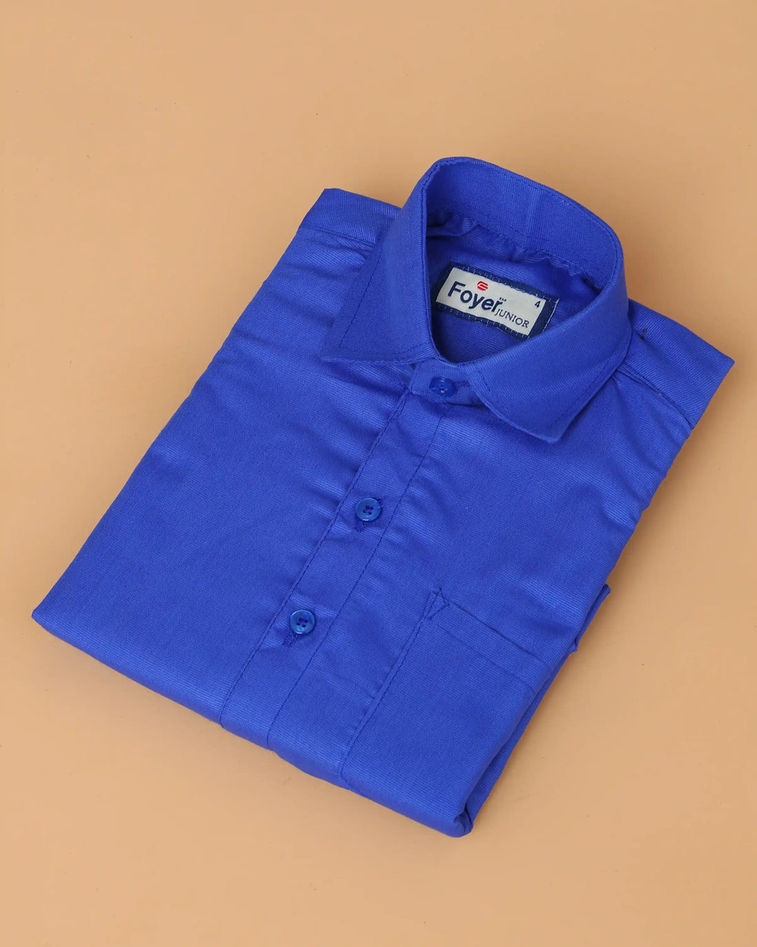 Boys’ Shirt and Traditional Dhoti Set with Collared Shirt and Contrast Dhoti Border – Blue