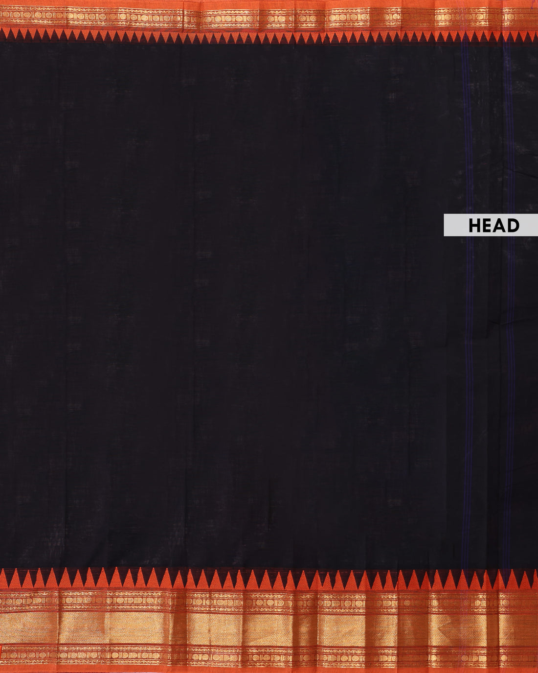 Traditional Handloom Chettinad Cotton Saree with Checked Body and Zari Woven Border - Brown