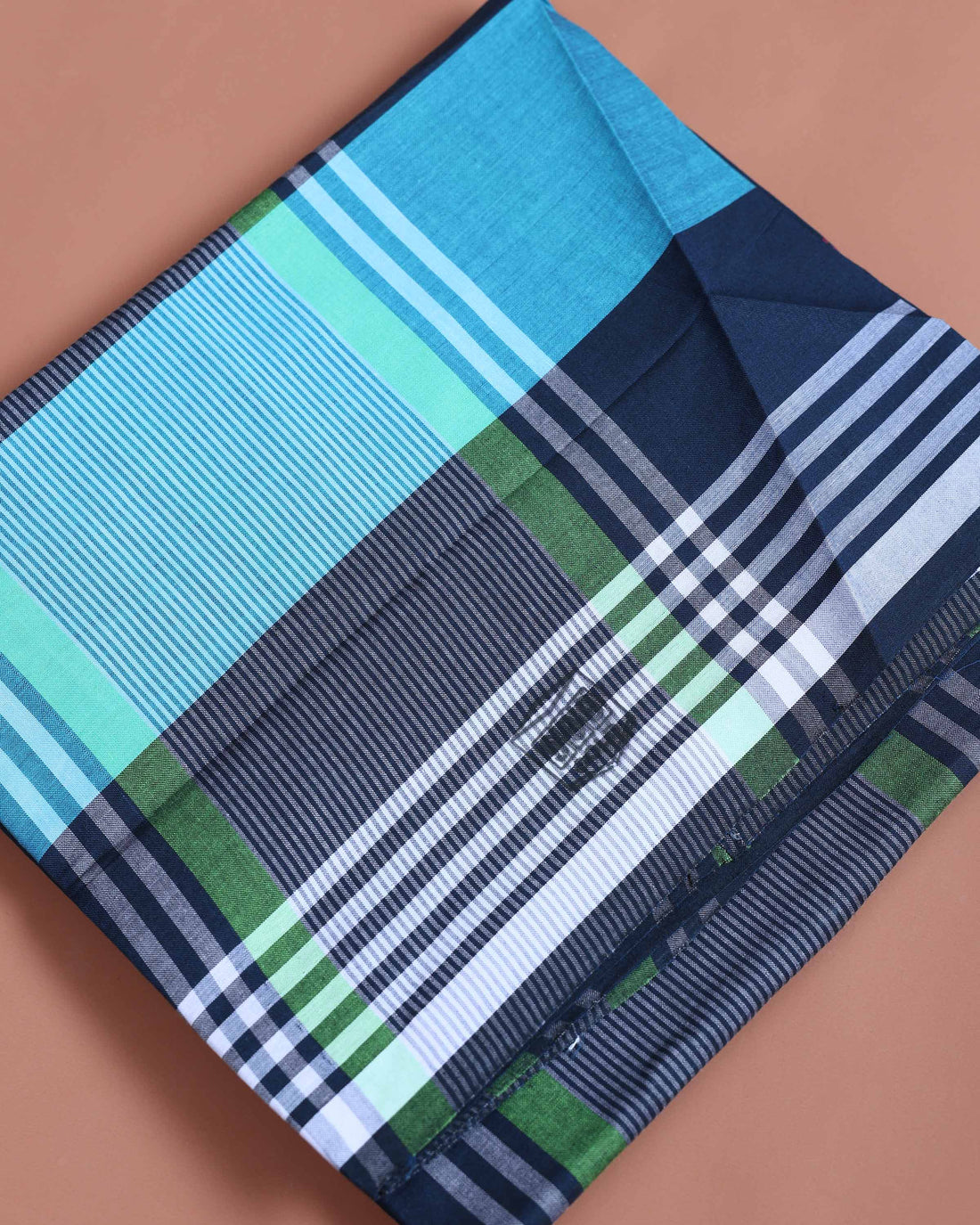 999 Brand Men’s Premium Cotton Striped Stitched Lungi 2.10 Meter Length - Multi