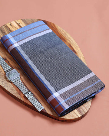 999 Brand Men’s Premium Cotton Striped Stitched Lungi 2.10 Meter Length - Multi