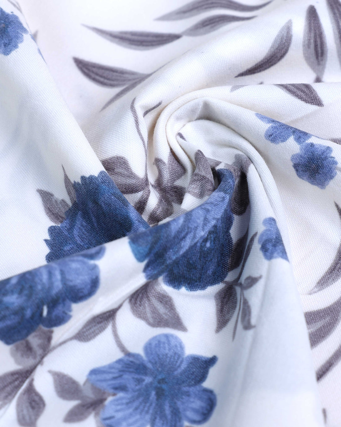 Floral Print Design Bed Cover Queen Size with Matching Pillow Cover Set - White