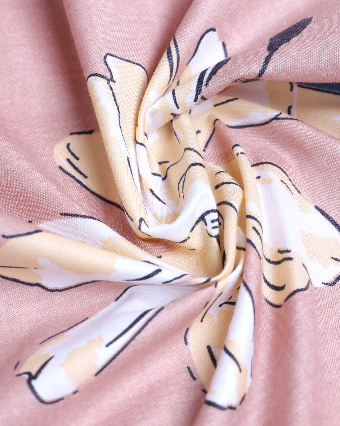 Floral Print Design Queen Size Bed Cover with Matching Pillow Cover Set - Brown