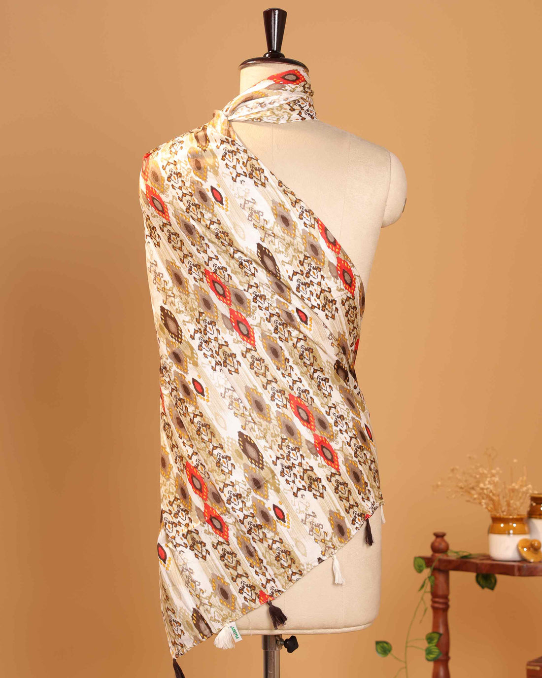 Elegant Women’s Ethnic Printed Dupatta with Traditional Geometric Motifs and All Over Pattern Design - Multi