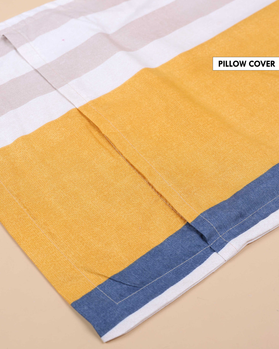 Elegant Striped Pattern Bed Cover with Matching Pillow Cover Set - Multi