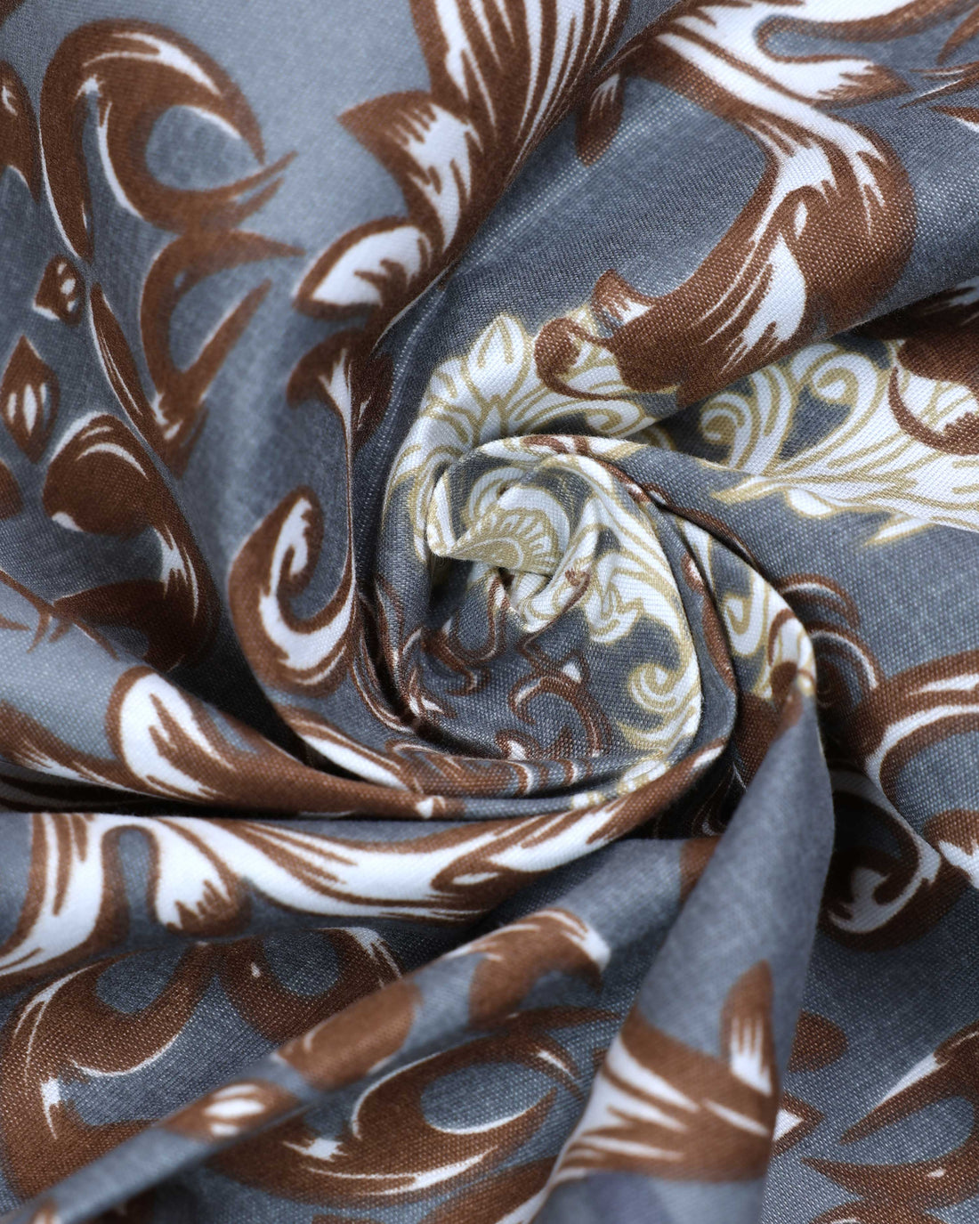 Elegant Intricate Pattern Queen Size Bed Cover with Matching Pillow Cover Set - Dark Grey