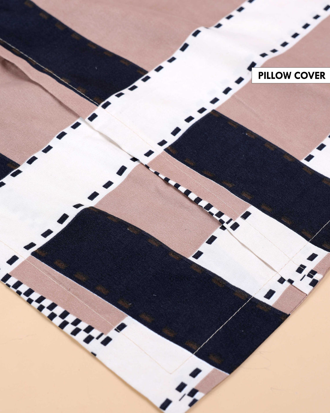 Elegant Abstract Printed Pattern Bed Cover with Matching Pillow Cover Set - Brown