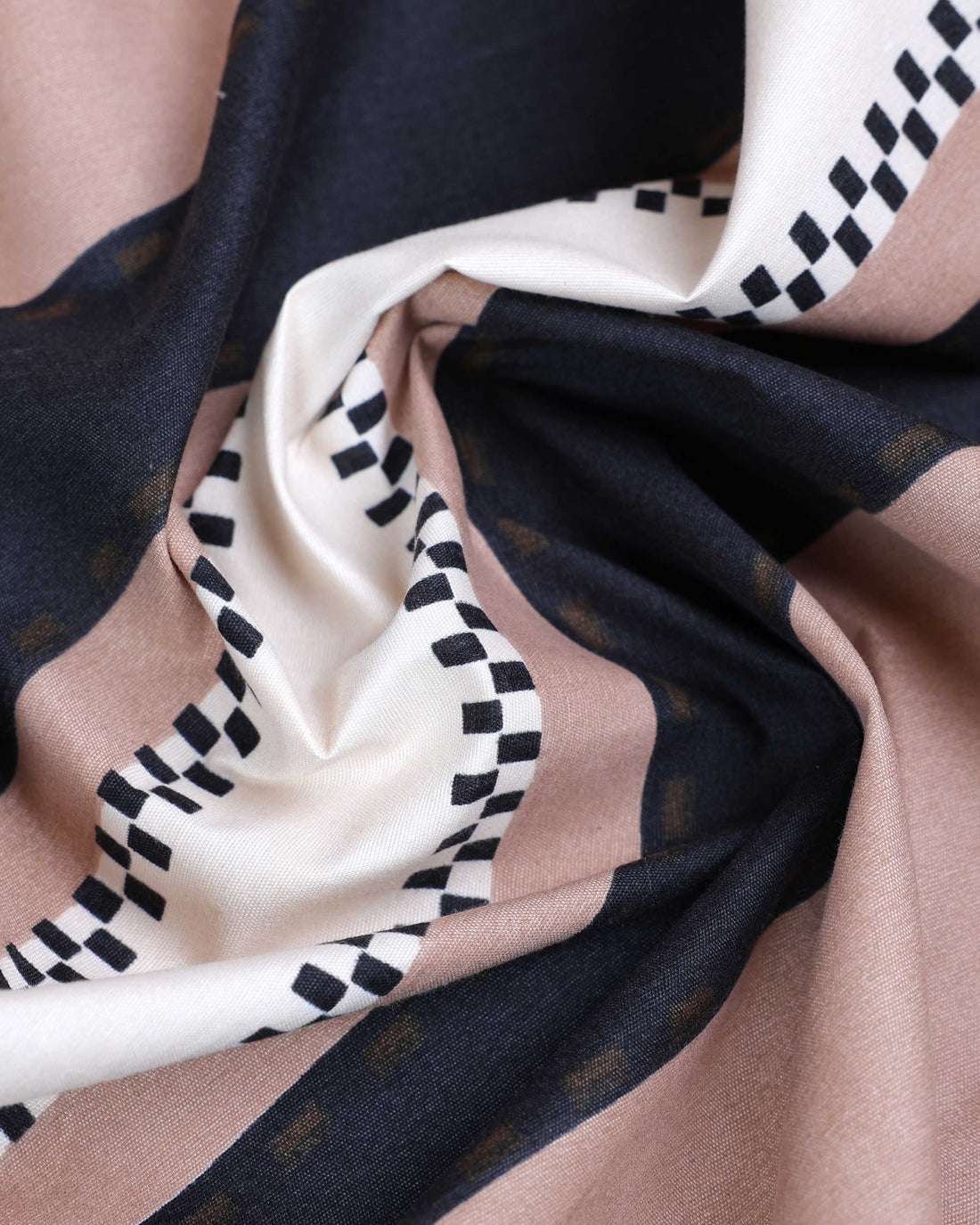 Elegant Abstract Printed Pattern Queen Size Bed Cover with Matching Pillow Cover Set - Brown