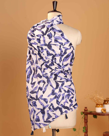 Elegant Women’s Printed Dupatta with Abstract All Over Pattern and Tassel Finish - Multi