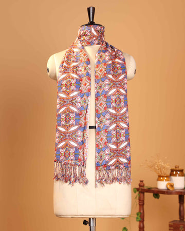 Elegant Women’s Ethnic Printed Dupatta with Floral Design and Decorative Tassel Finish - Multi