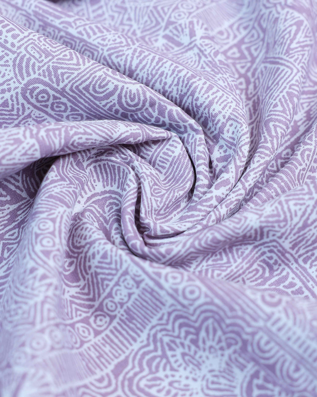 Hand Block Printed Cotton Single Quilt  - White