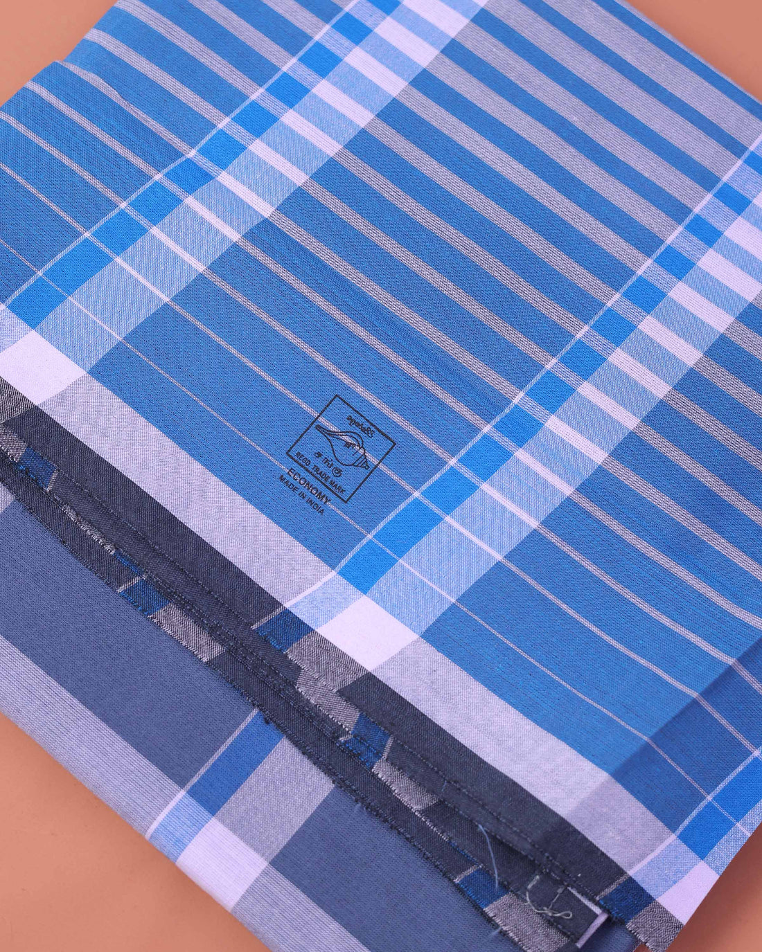 Men’s Sangu Brand Premium Cotton Lungi 2.10 Meter Length with Checked Pattern - Multi