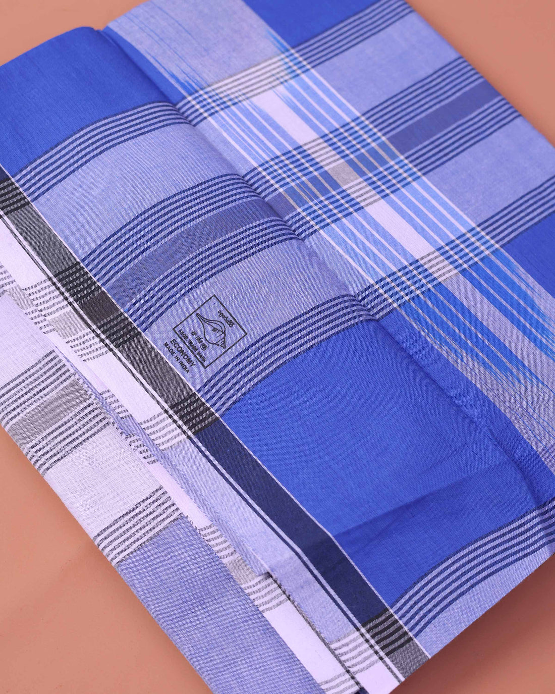 Men’s Sangu Brand Premium Cotton Lungi 2.10 Meter Length with Checked Pattern - Multi