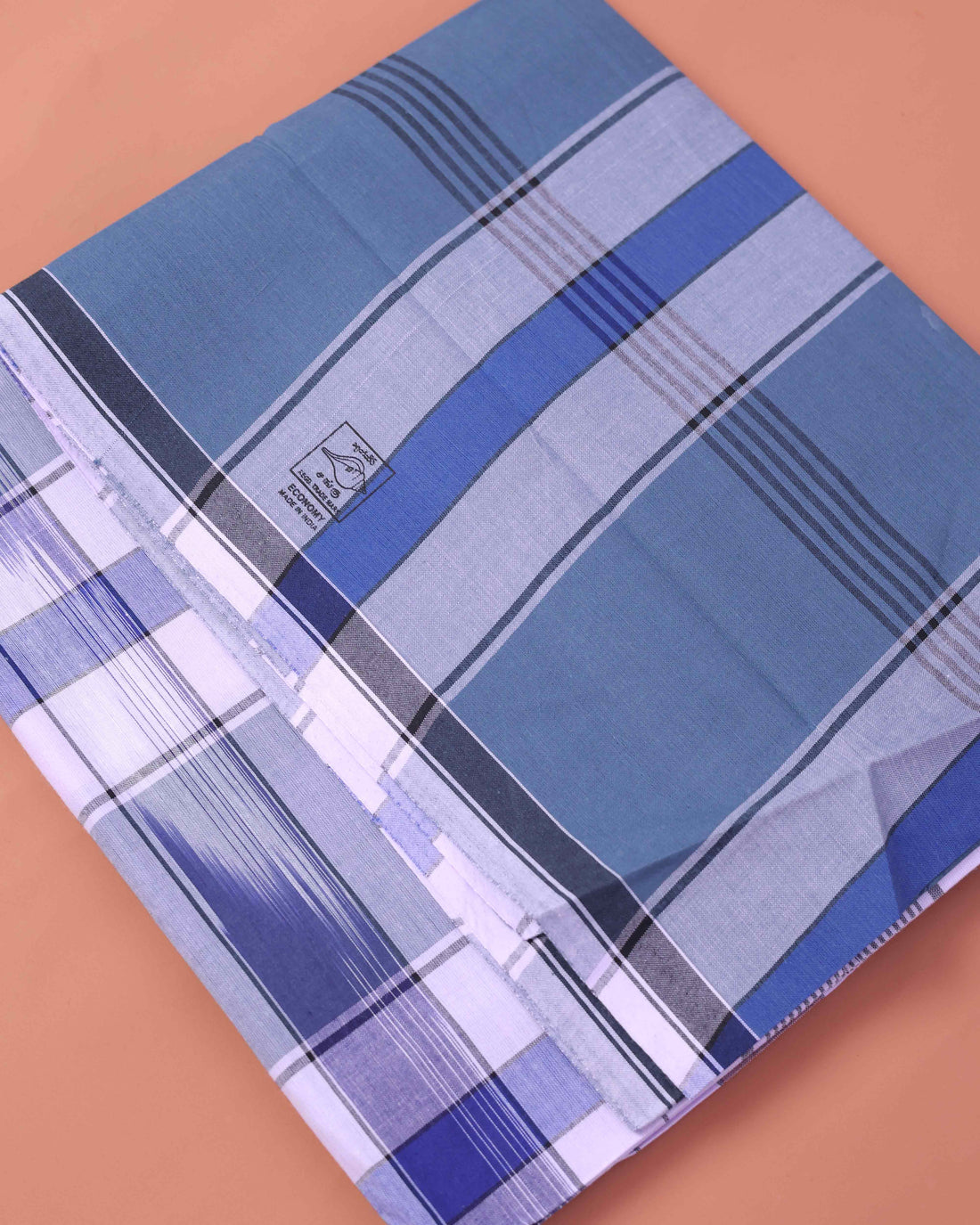 Men’s Sangu Brand Premium Cotton Lungi 2.10 Meter Length with Checked Pattern - Multi