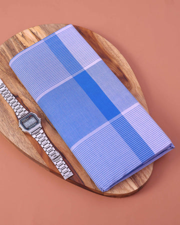 Men’s Sangu Brand Premium Cotton Lungi 2.10 Meter Length with Checked Pattern - Multi