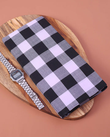 Men’s Sangu Brand Premium Cotton Lungi 2.10 Meter Length with Checked Pattern - Multi