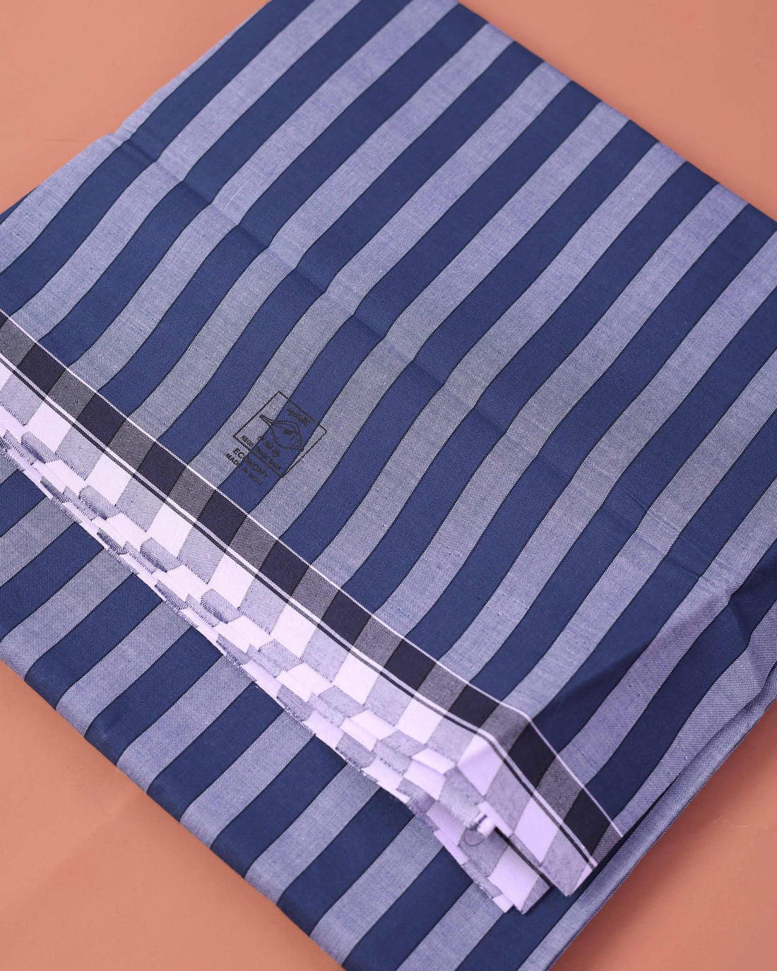 Men’s Sangu Brand Premium Cotton Lungi 2.10 Meter Length with Striped Pattern - Grey