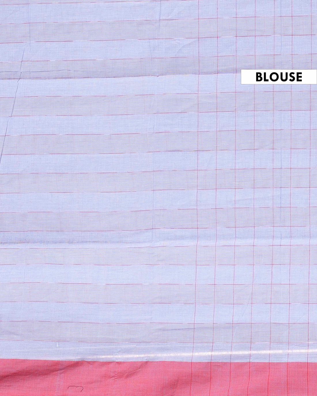 Handloom Cotton Saree with Striped Pattern and Contrasting Border - Lavender