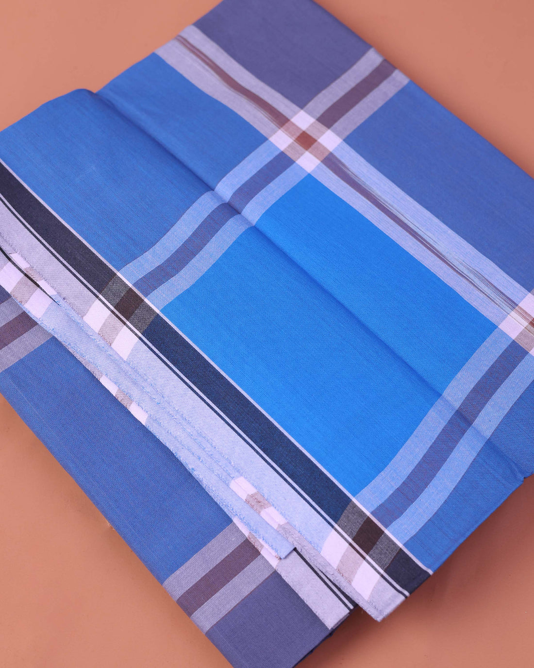 Men’s Nandu Brand Premium Cotton Lungi 2.20 Meter Length with Checked Pattern - Multi