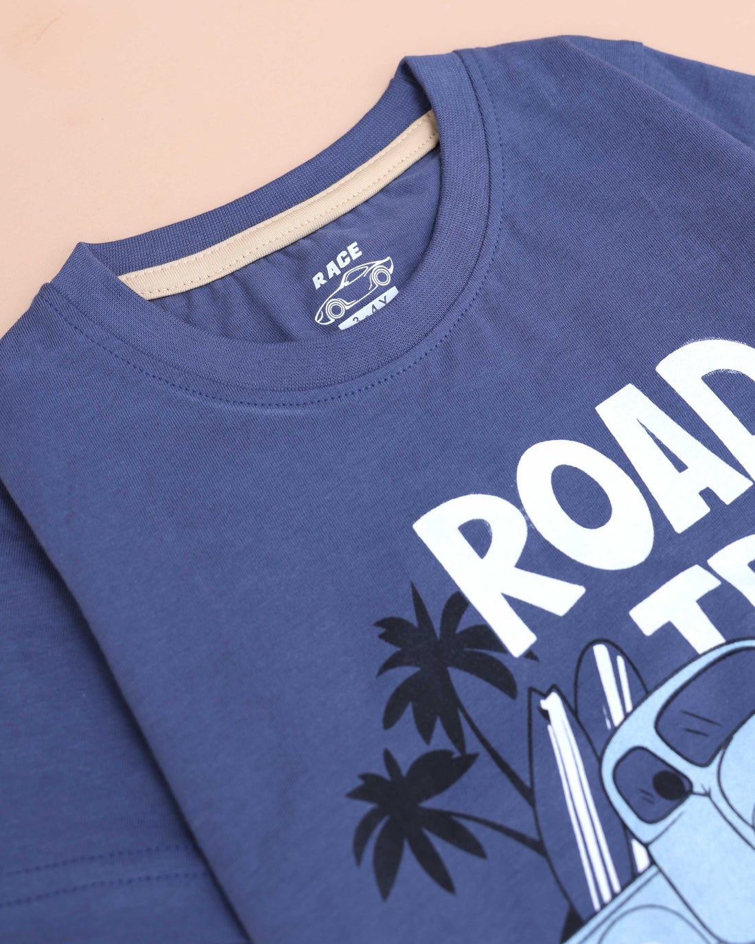 Boys' Printed Casual T-shirt and Shorts Set - Blue & Sandal