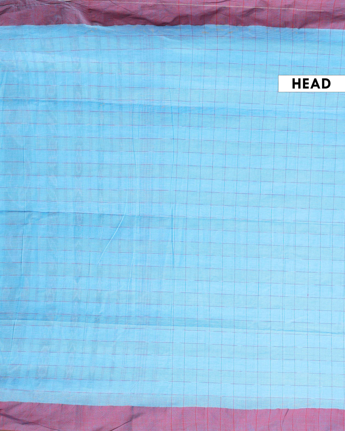 Handloom Ikkat Cotton Saree with Woven Checks and Striped Pallu - Blue