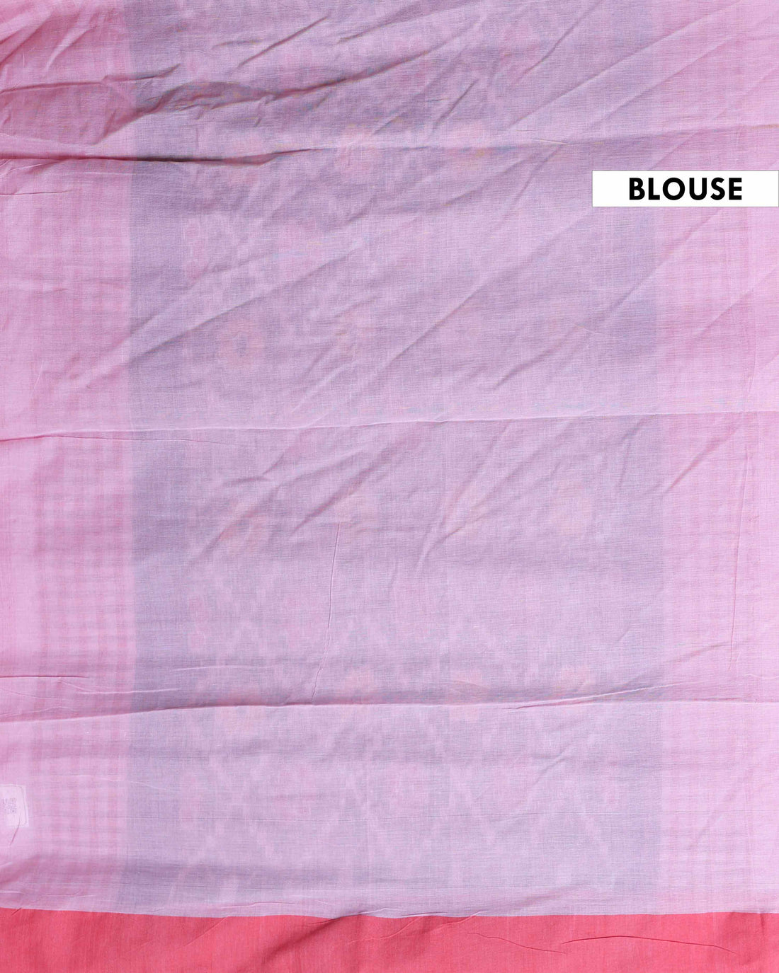 Handloom Ikkat Cotton Saree with Checkered Weave and Intricate Pallu - Pink