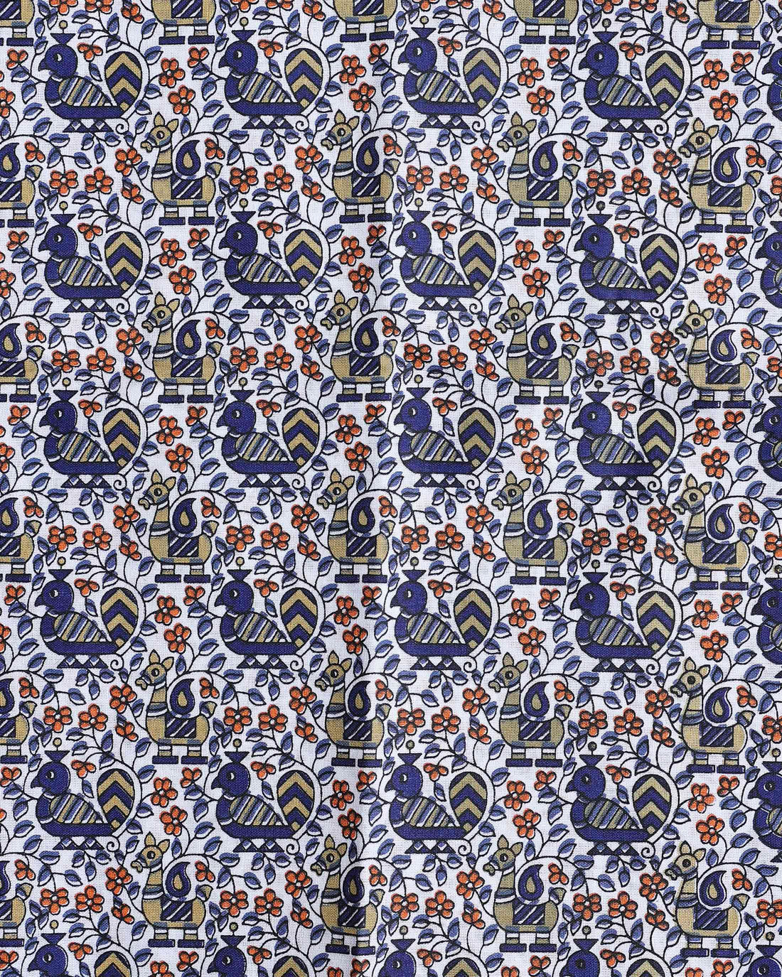 Handloom Khadi Cotton Saree with Contrast Printed Blouse and Tassel Accents - Purple