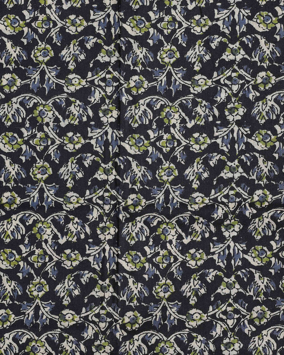 Traditional Khadi Cotton Saree with Contrast Printed Blouse and Tassel Accents - Black