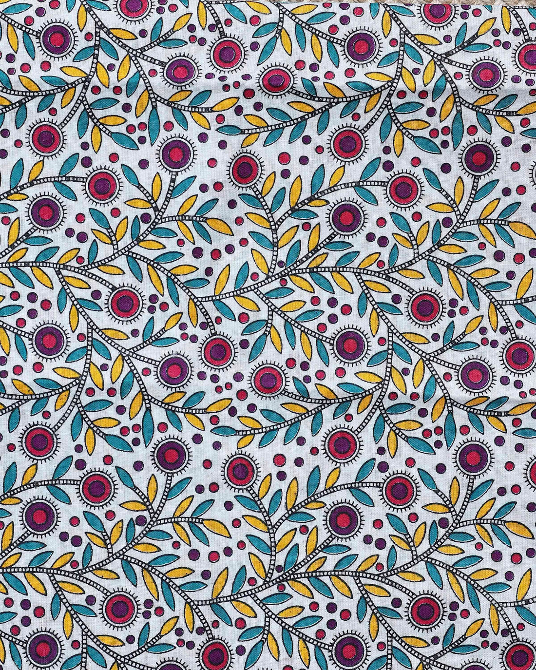 Traditional Khadi Cotton Saree with Contrast Printed Blouse and Tassel Accents - Purple