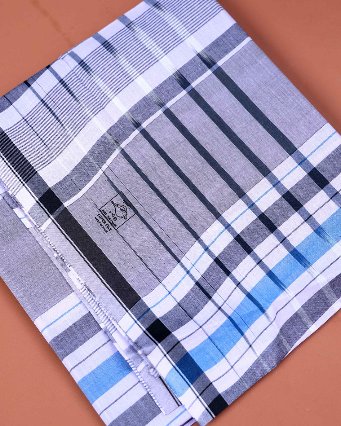 Sangu Brand Men's Premium Cotton Striped 2.10 Meter Stitched Lungi - Multi