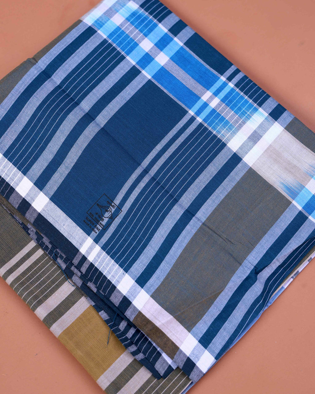 Sangu Brand Men's Premium Cotton Checked 2.10 Meter Stitched Lungi - Multi