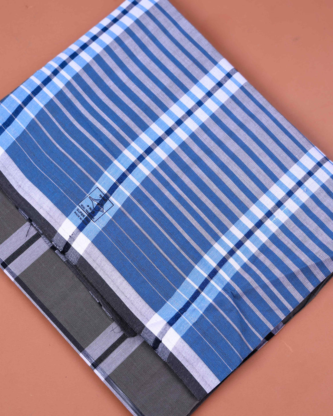 Sangu Brand Men's Premium Cotton Checked 2.10 Meter Stitched Lungi - Multi