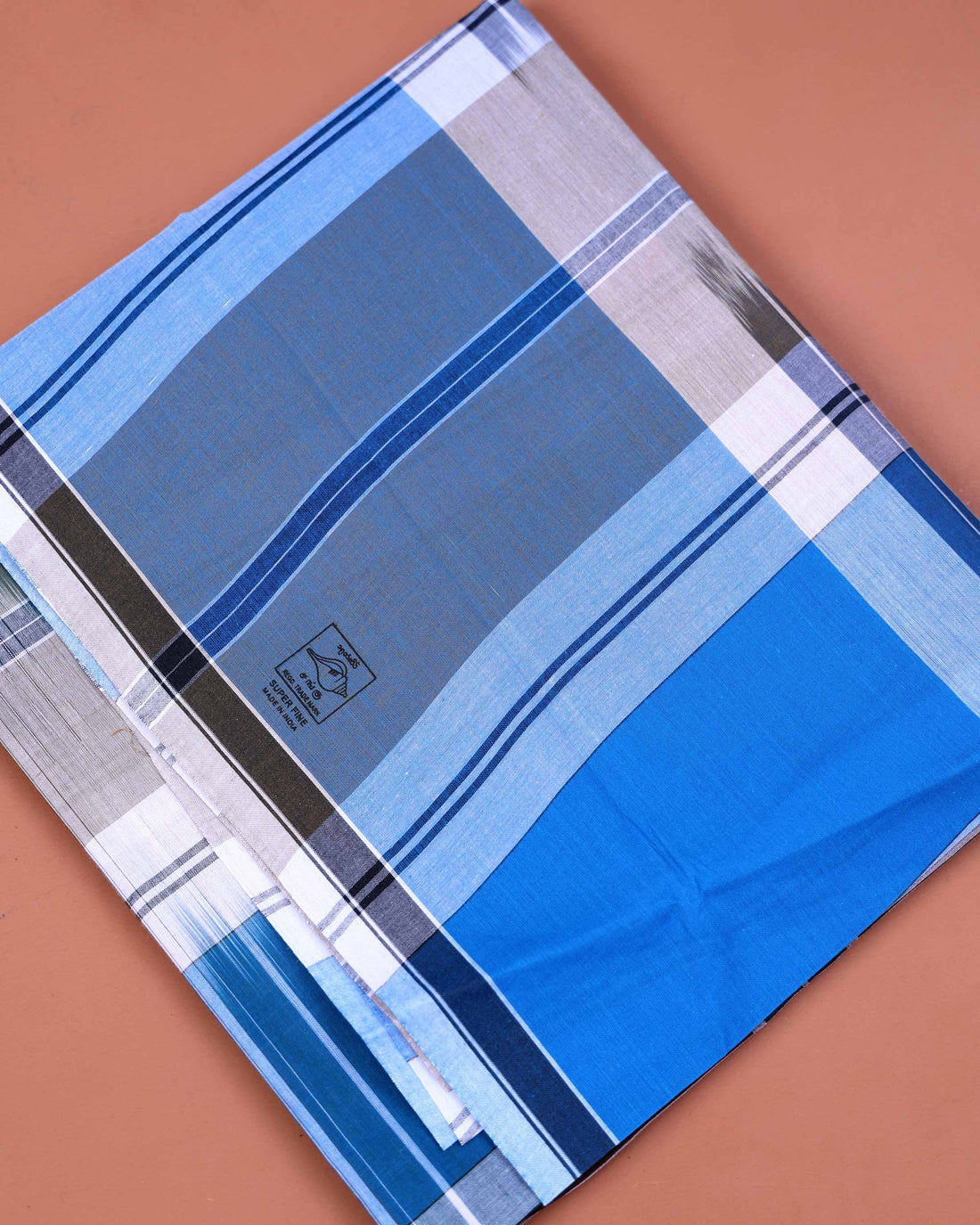 Sangu Brand Men's Premium Cotton Striped 2.10 Meter Stitched Lungi - Multi