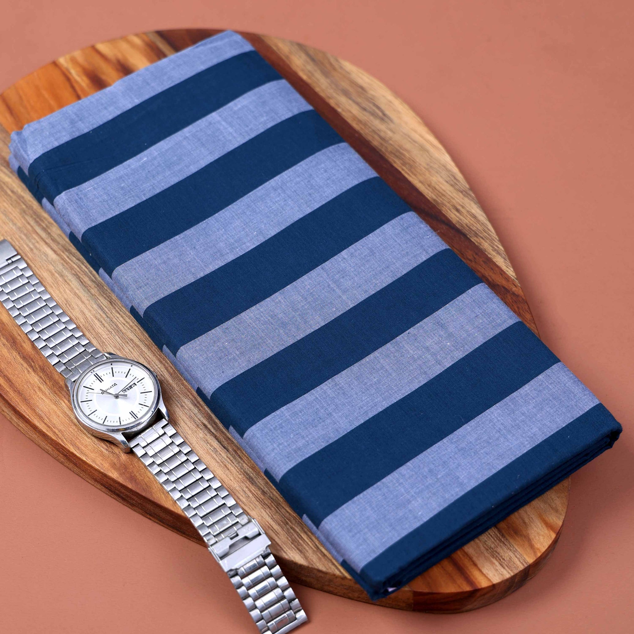 Kibs Brand Men's Premium Cotton Striped 2.20 Meter Stitched Lungi - Multi