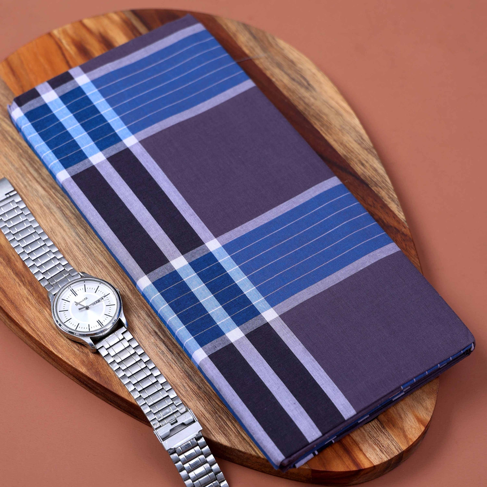 Kibs Brand Men's Premium Cotton Striped 2.20 Meter Stitched Lungi - Multi