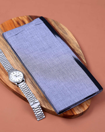 Kibs Brand Men's Premium Cotton Solid Design 2.20 Meter Stitched Lungi - Grey