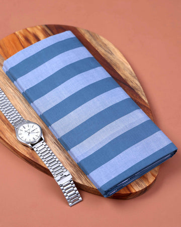 Kibs Brand Men's Premium Cotton Striped 2.20 Meter Stitched Lungi - Multi