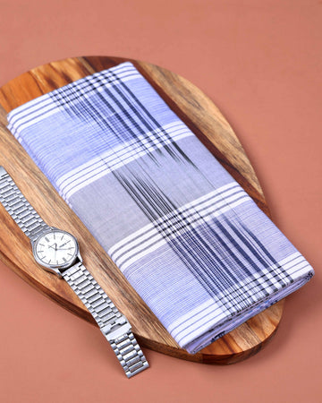 Kibs Brand Men's Premium Cotton Striped 2.20 Meter Stitched Lungi - Multi