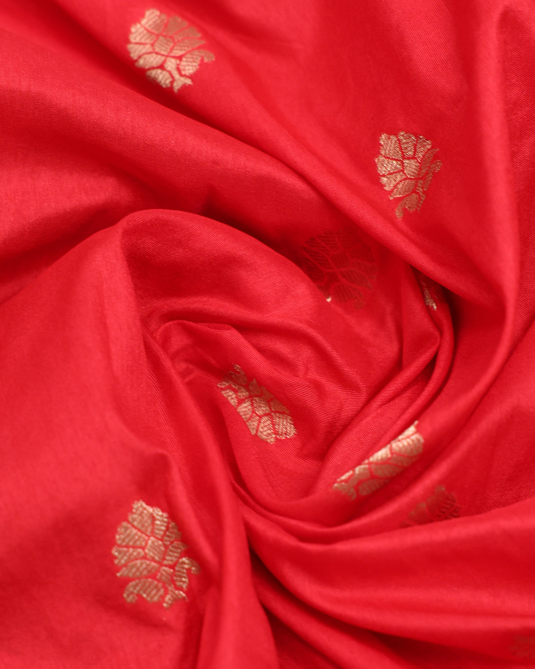 Elegant Banarasi Semi Silk Saree with Butta Motifs Floral Zari Woven Border and Traditional Contrast Pallu Design - Red
