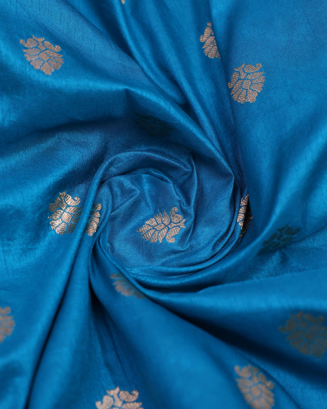 Elegant Banarasi Semi Silk Saree with Butta Motifs Floral Zari Woven Border and Traditional Contrast Pallu Design - Blue